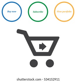 Cart Icon Vector flat design style