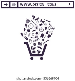 Cart Icon Vector flat design style