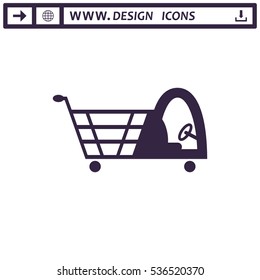 Cart Icon Vector flat design style
