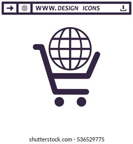 Cart Icon Vector flat design style