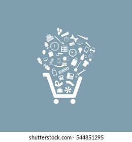 Cart Icon Vector flat design style
