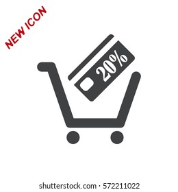 Cart Icon Vector flat design style