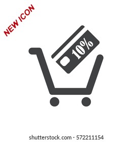 Cart Icon Vector flat design style