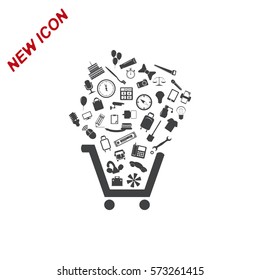 Cart Icon Vector flat design style