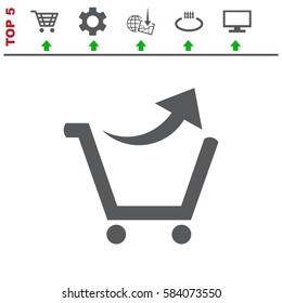 Cart Icon Vector flat design style