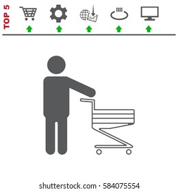 Cart Icon Vector flat design style