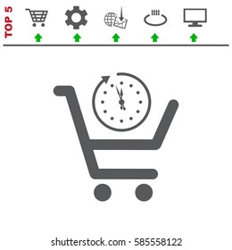 Cart Icon Vector flat design style
