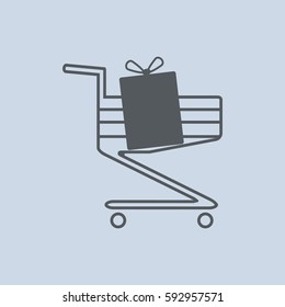 Cart Icon Vector flat design style