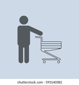 Cart Icon Vector flat design style