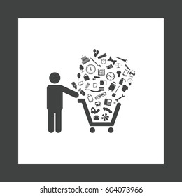 Cart Icon Vector flat design style