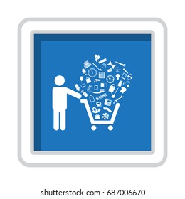 Cart Icon Vector flat design style