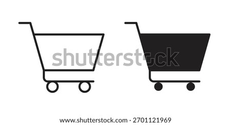 Cart icon vector glyph flat and trendy stroke line pack