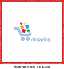 Cart icon vector illustration.