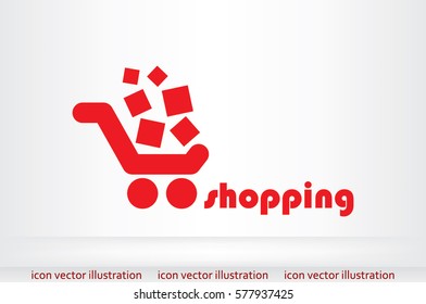Cart icon vector illustration.