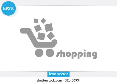 Cart icon vector illustration.