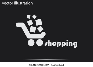 Cart icon vector illustration.