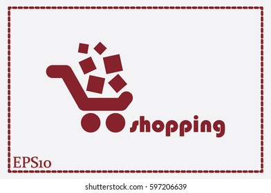 Cart icon vector illustration.