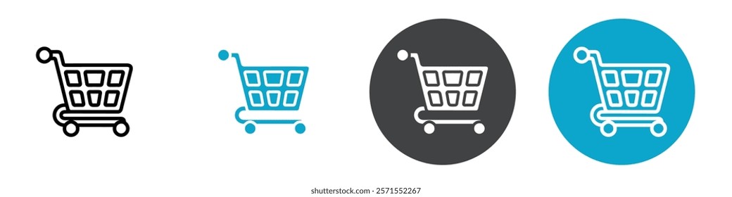 cart icon Vector illustration in black