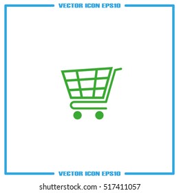 Cart icon vector illustration eps10. Isolated badge shopping cart  for website or app - stock infographics