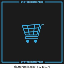 Cart icon vector illustration eps10. Isolated badge shopping cart  for website or app - stock infographics
