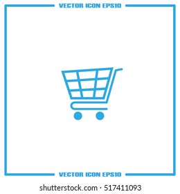 Cart icon vector illustration eps10. Isolated badge shopping cart  for website or app - stock infographics