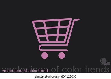 Cart icon vector illustration eps10. Isolated badge shopping cart  for website or app - stock infographics.