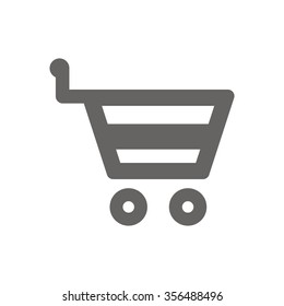   cart icon, vector illustration. Flat design  