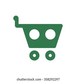  cart icon, vector illustration. Flat design  
