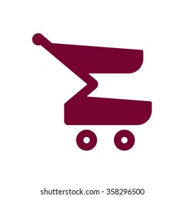   cart icon, vector illustration. Flat design  