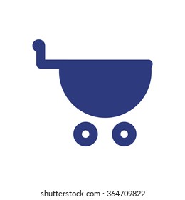   cart icon, vector illustration.  Flat design style