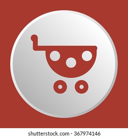   cart icon, vector illustration  Flat design style