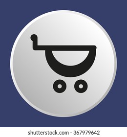  cart icon, vector illustration. Flat design style