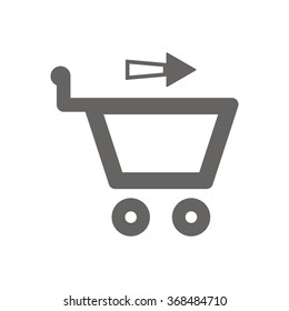   cart  icon vector illustration Flat design style