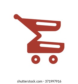  cart icon, vector illustration. Flat design  