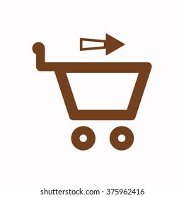   cart icon, vector illustration. Flat design 