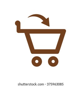   cart icon, vector illustration. Flat design  