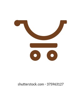  cart icon, vector illustration. Flat design  
