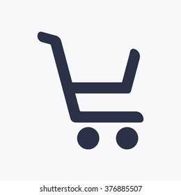  cart icon, vector illustration. Flat design  