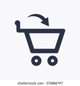  cart icon, vector illustration. Flat design 