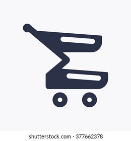  cart icon, vector illustration. Flat design  