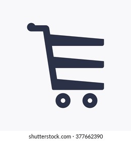   cart icon, vector illustration. Flat design  