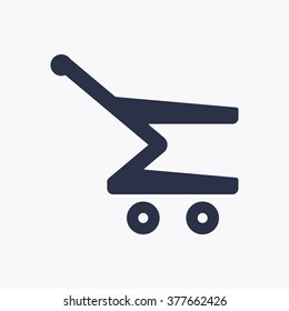   cart icon, vector illustration. Flat design  