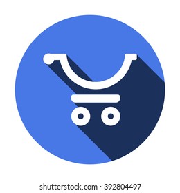  Cart  icon, vector illustration. Flat design style