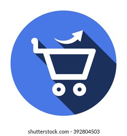  Cart  icon, vector illustration. Flat design style