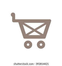  Cart  icon, vector illustration. Flat design style