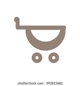  Cart  icon, vector illustration. Flat design style