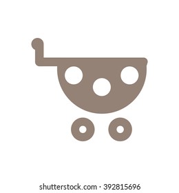  Cart  icon, vector illustration. Flat design style