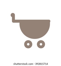  Cart  icon, vector illustration. Flat design style