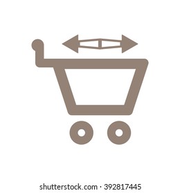  Cart  icon, vector illustration. Flat design style