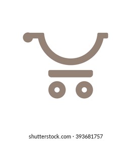  Cart  icon, vector illustration. Flat design style